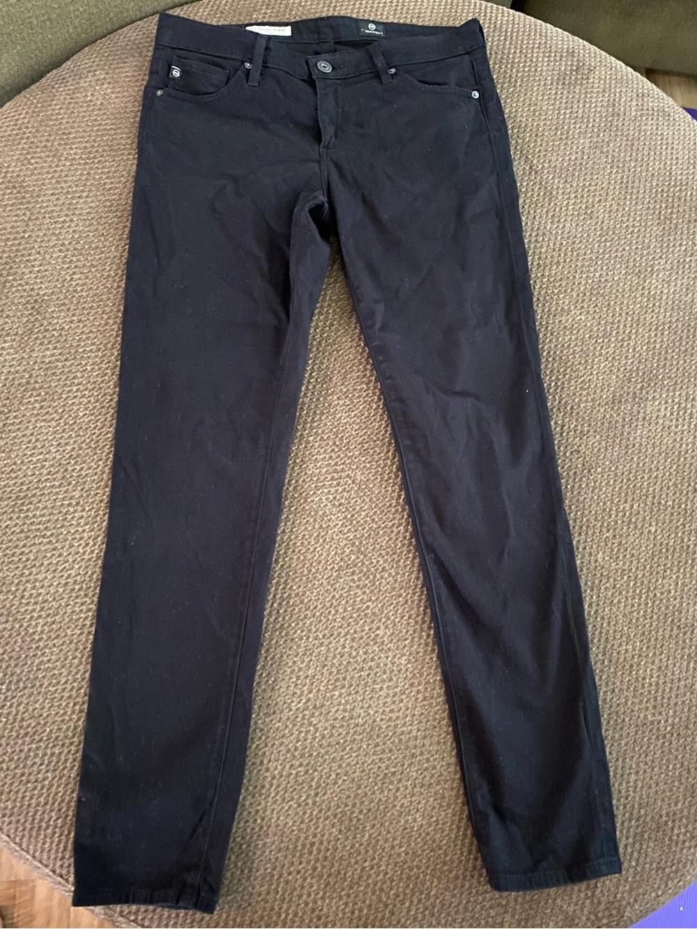 adriano goldschmied slim straight leg black jeans